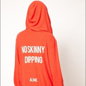 Wildfox no skinny dipping alone Malibu hoodie
